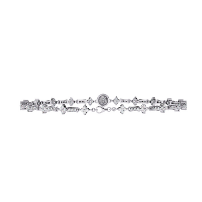 Elegant Lab Diamond Tennis Bracelet | 14k 18k 10k Gold or 925 Silver | Dainty Women’s Diamond Bracelet | Bridal, Anniversary, Gift Jewelry