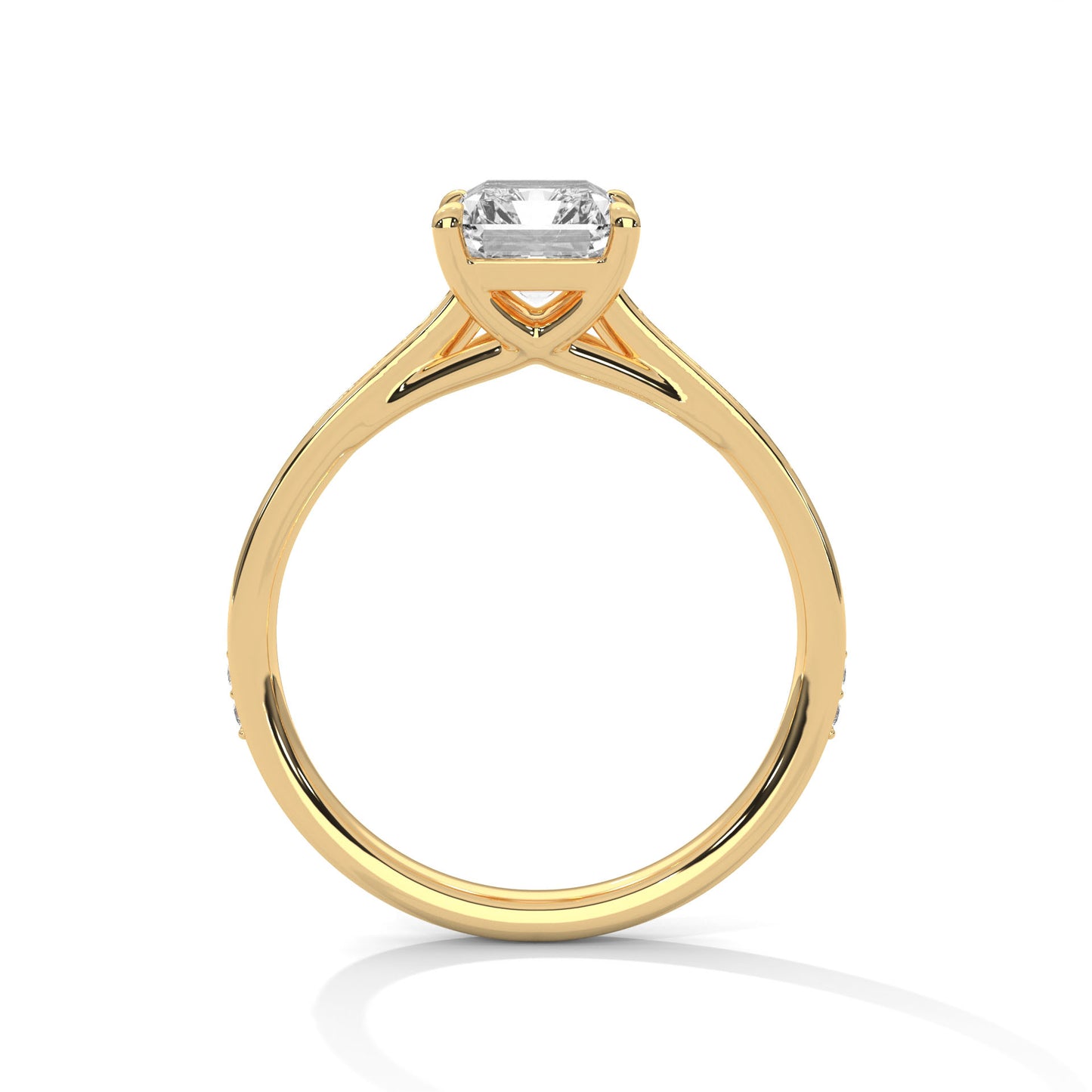 2 Carat Emerald Lab Diamond Engagement Ring | VVS Clarity Lab-Grown Diamond Ring | Solid Gold Customizable Ring | Promise Ring for Her