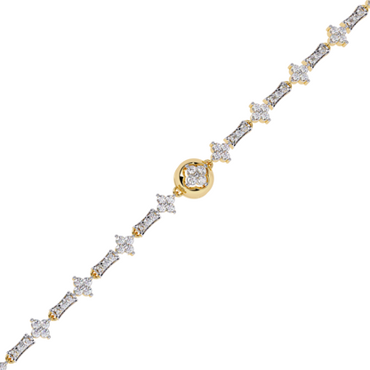 Elegant Lab Diamond Tennis Bracelet | 14k 18k 10k Gold or 925 Silver | Dainty Women’s Diamond Bracelet | Bridal, Anniversary, Gift Jewelry