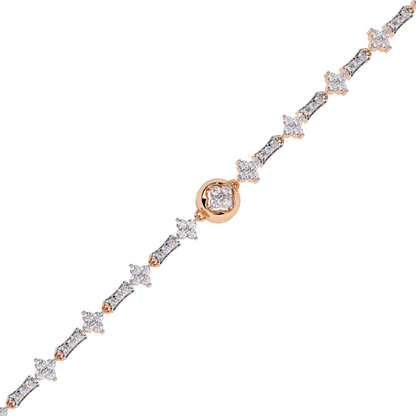 Elegant Lab Diamond Tennis Bracelet | 14k 18k 10k Gold or 925 Silver | Dainty Women’s Diamond Bracelet | Bridal, Anniversary, Gift Jewelry