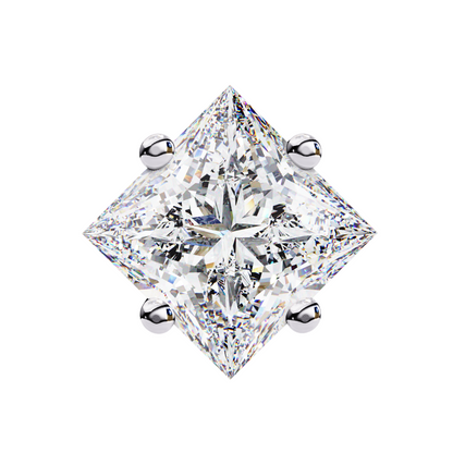 Princess Cut Lab Diamond Stud Earrings | 1ct Solitaire Earrings | Available in 10K 14K 18K Gold & 925 Silver | Classic Women’s Gift