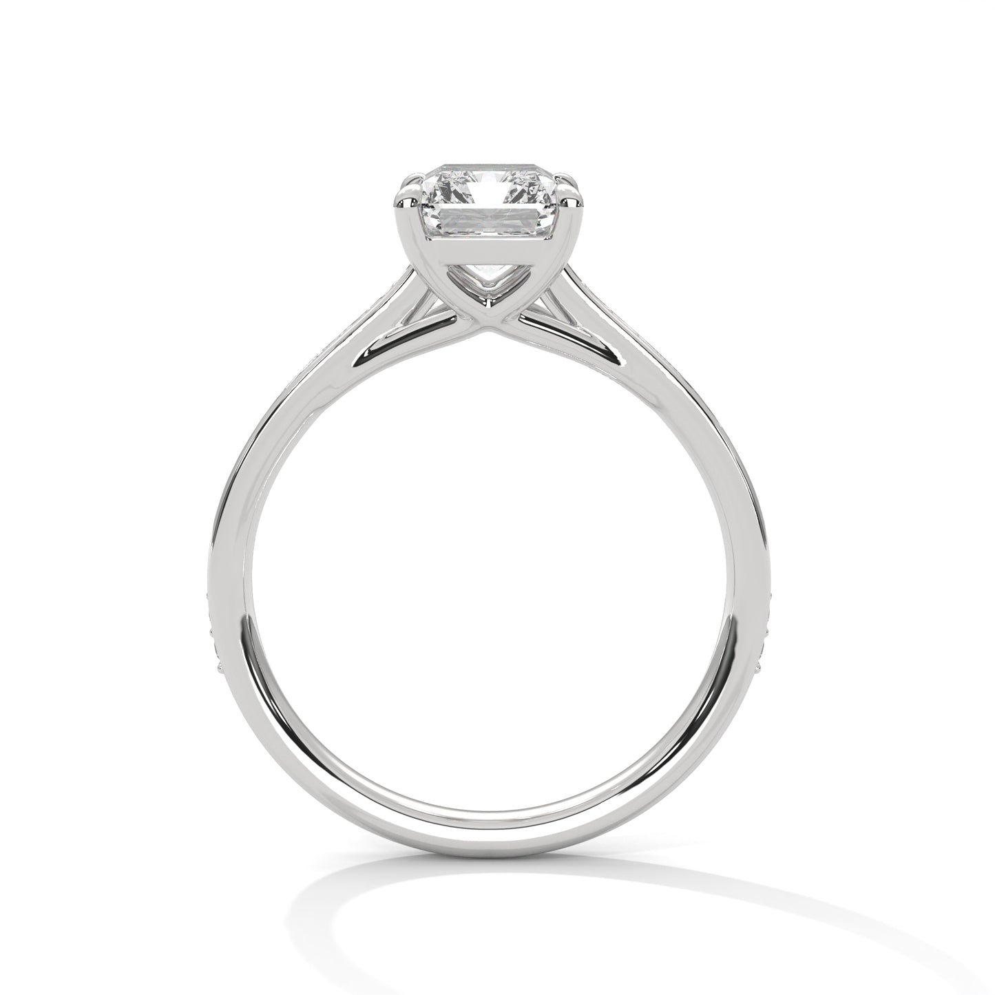 2 Carat Emerald Lab Diamond Engagement Ring | VVS Clarity Lab-Grown Diamond Ring | Solid Gold Customizable Ring | Promise Ring for Her