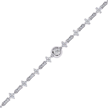 Elegant Lab Diamond Tennis Bracelet | 14k 18k 10k Gold or 925 Silver | Dainty Women’s Diamond Bracelet | Bridal, Anniversary, Gift Jewelry