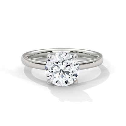 2ct Lab Grown Diamond Solitaire Ring | Round Cut | 14K/18K/10K Gold | Yellow, Rose, White Gold | Engagement Ring for Her | VVS Clarity