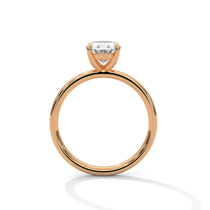 1ct Oval Lab Diamond Solitaire Engagement Ring | Dainty 4-Prong Ring in 14k 18k 10k Gold or 925 Silver | Minimalist Promise Ring for Her
