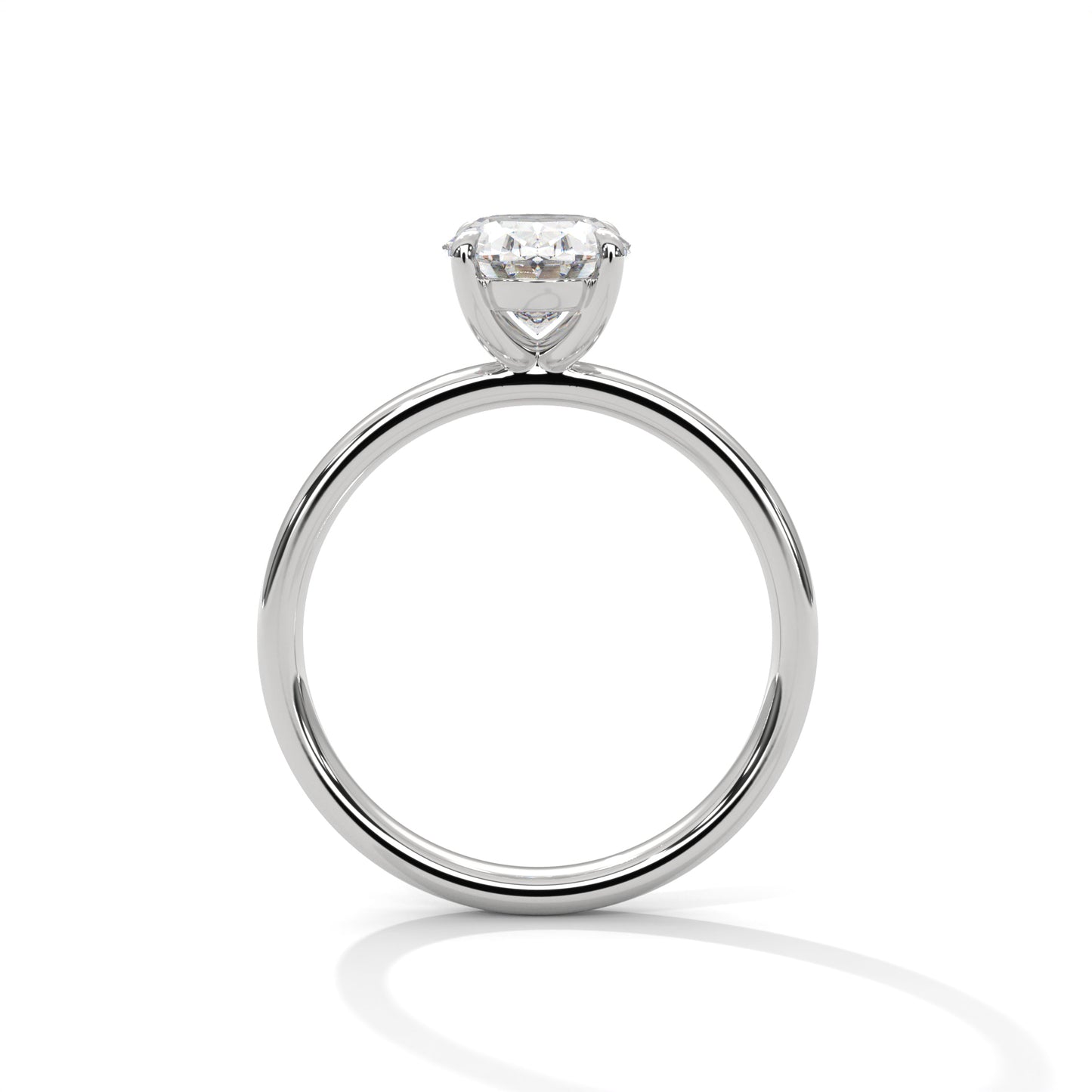 1ct Oval Lab Diamond Solitaire Engagement Ring | Dainty 4-Prong Ring in 14k 18k 10k Gold or 925 Silver | Minimalist Promise Ring for Her