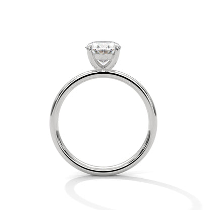 1ct Oval Lab Diamond Solitaire Engagement Ring | Dainty 4-Prong Ring in 14k 18k 10k Gold or 925 Silver | Minimalist Promise Ring for Her