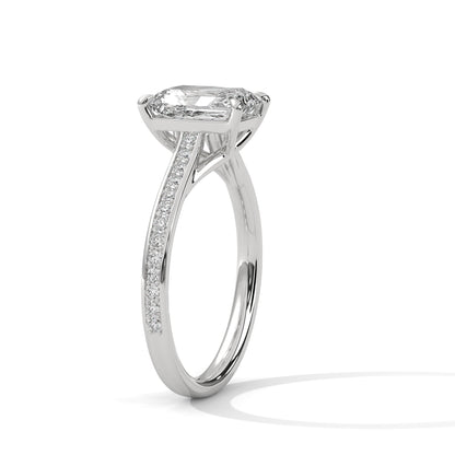 2 Carat Emerald Lab Diamond Engagement Ring | VVS Clarity Lab-Grown Diamond Ring | Solid Gold Customizable Ring | Promise Ring for Her
