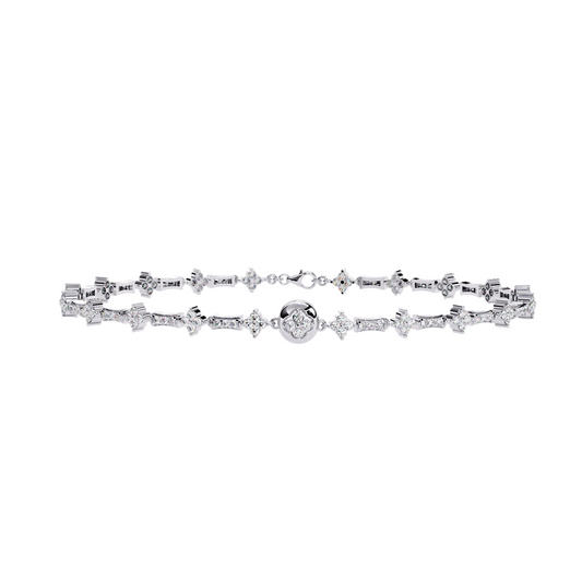 Elegant Lab Diamond Tennis Bracelet | 14k 18k 10k Gold or 925 Silver | Dainty Women’s Diamond Bracelet | Bridal, Anniversary, Gift Jewelry