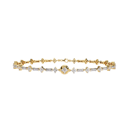 Elegant Lab Diamond Tennis Bracelet | 14k 18k 10k Gold or 925 Silver | Dainty Women’s Diamond Bracelet | Bridal, Anniversary, Gift Jewelry