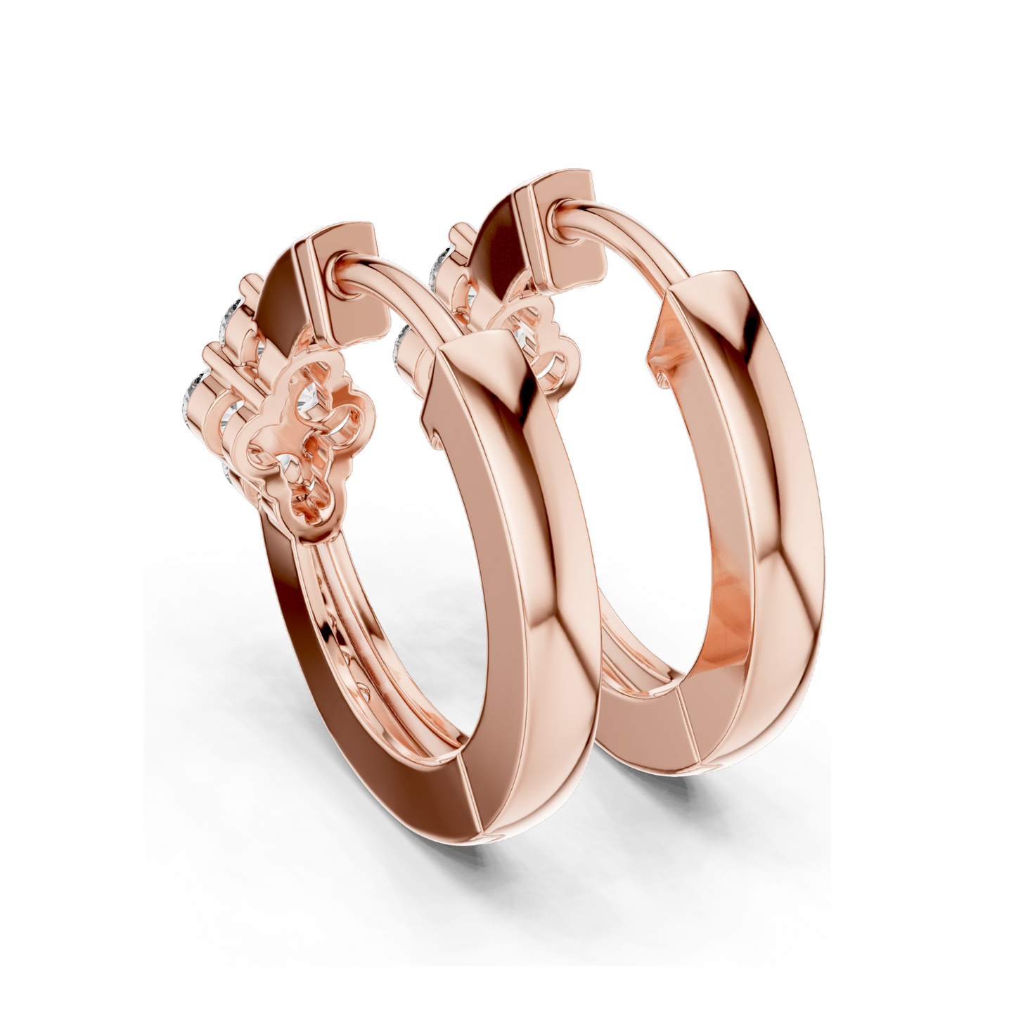 0.39 CT Lab Diamond Earrings | VVS-VS-EF Clarity CVD Diamond | 18KT, 14KT, 10KT Gold & 925 Silver | Rose, Yellow, White Gold | Luxury Fine Jewelry