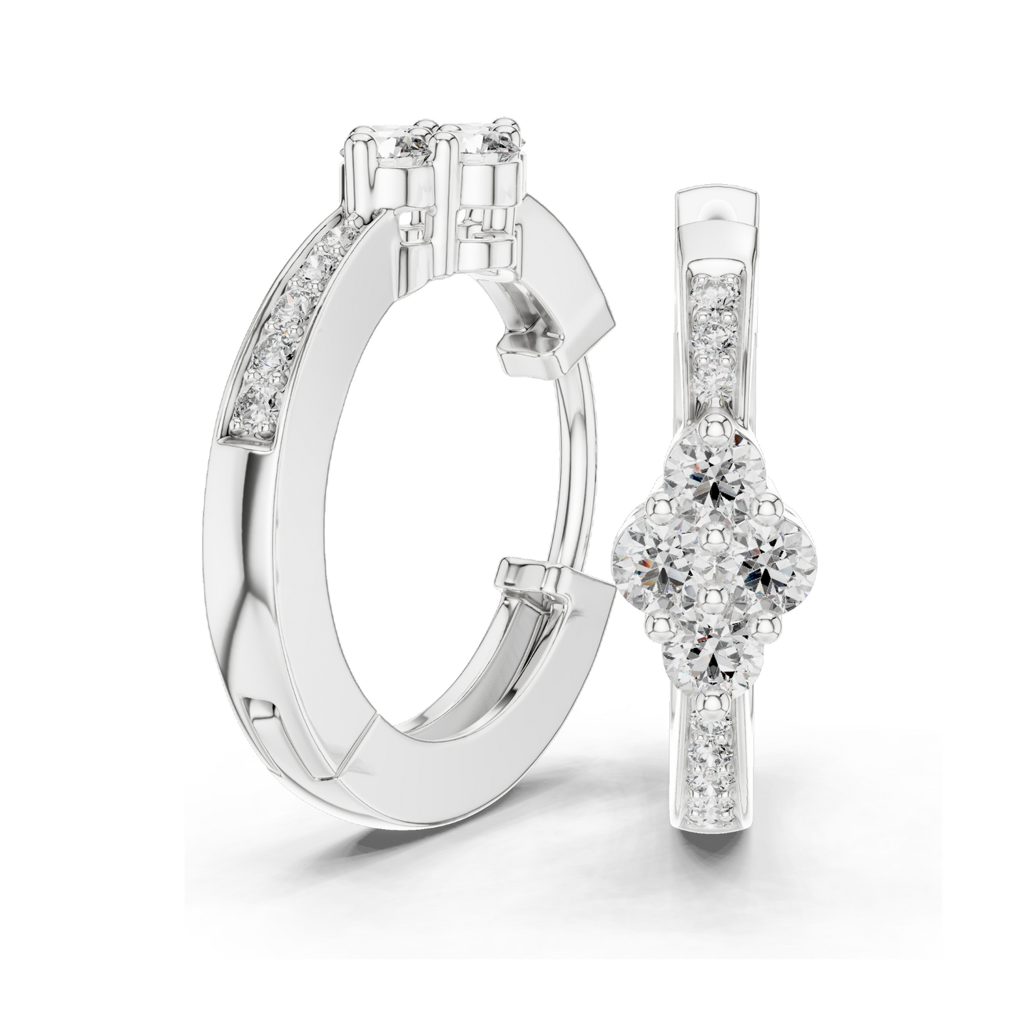 0.39 CT Lab Diamond Earrings | VVS-VS-EF Clarity CVD Diamond | 18KT, 14KT, 10KT Gold & 925 Silver | Rose, Yellow, White Gold | Luxury Fine Jewelry