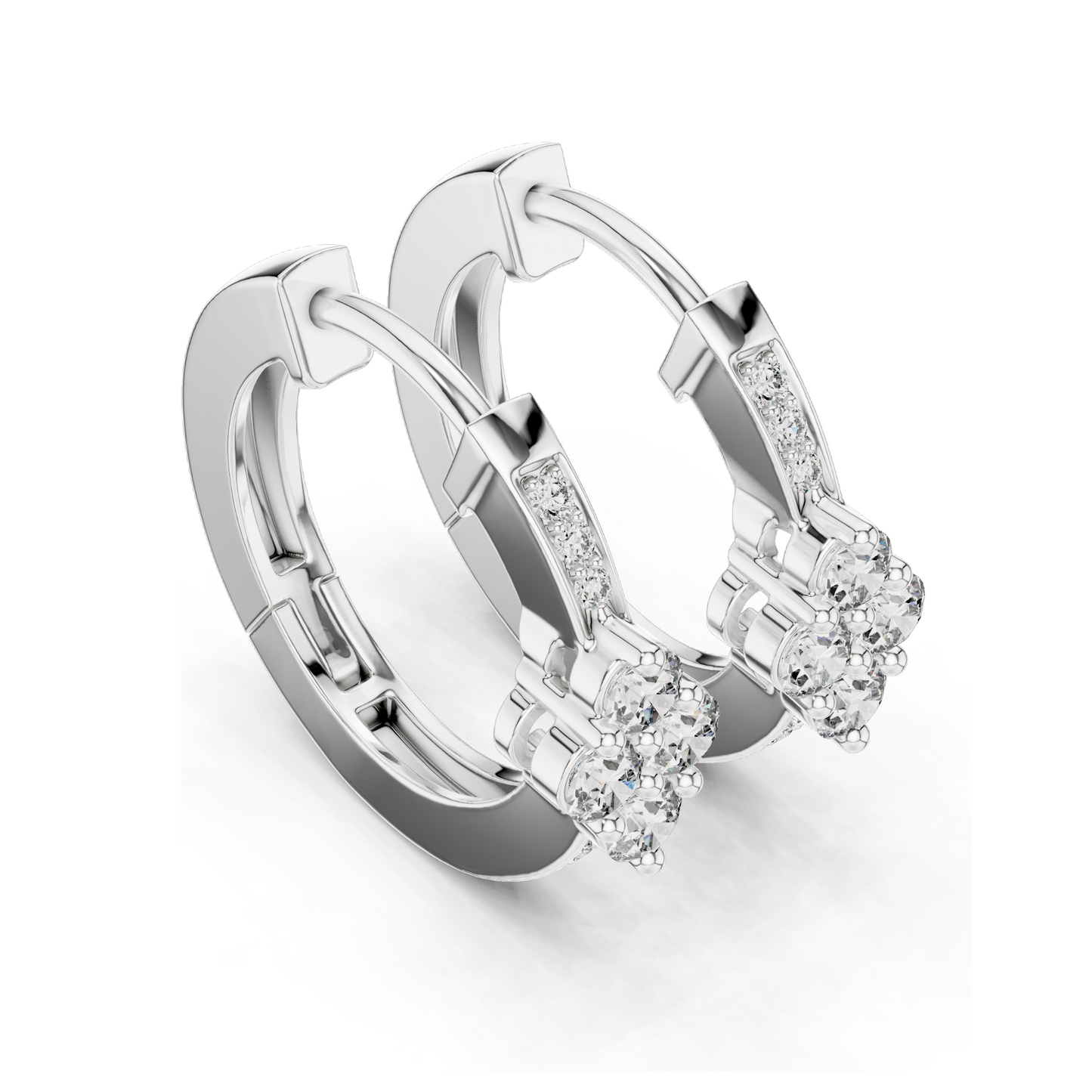 0.39 CT Lab Diamond Earrings | VVS-VS-EF Clarity CVD Diamond | 18KT, 14KT, 10KT Gold & 925 Silver | Rose, Yellow, White Gold | Luxury Fine Jewelry