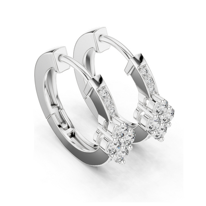 0.39 CT Lab Diamond Earrings | VVS-VS-EF Clarity CVD Diamond | 18KT, 14KT, 10KT Gold & 925 Silver | Rose, Yellow, White Gold | Luxury Fine Jewelry