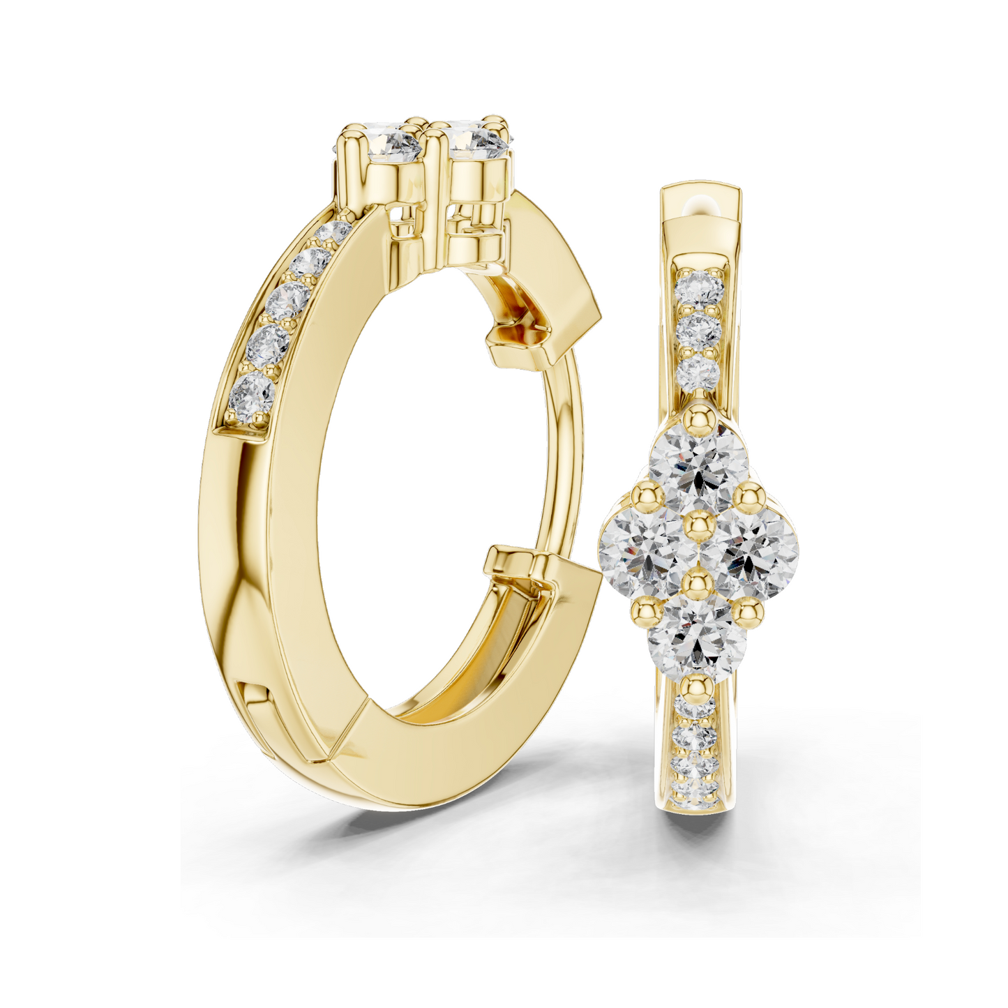 0.39 CT Lab Diamond Earrings | VVS-VS-EF Clarity CVD Diamond | 18KT, 14KT, 10KT Gold & 925 Silver | Rose, Yellow, White Gold | Luxury Fine Jewelry