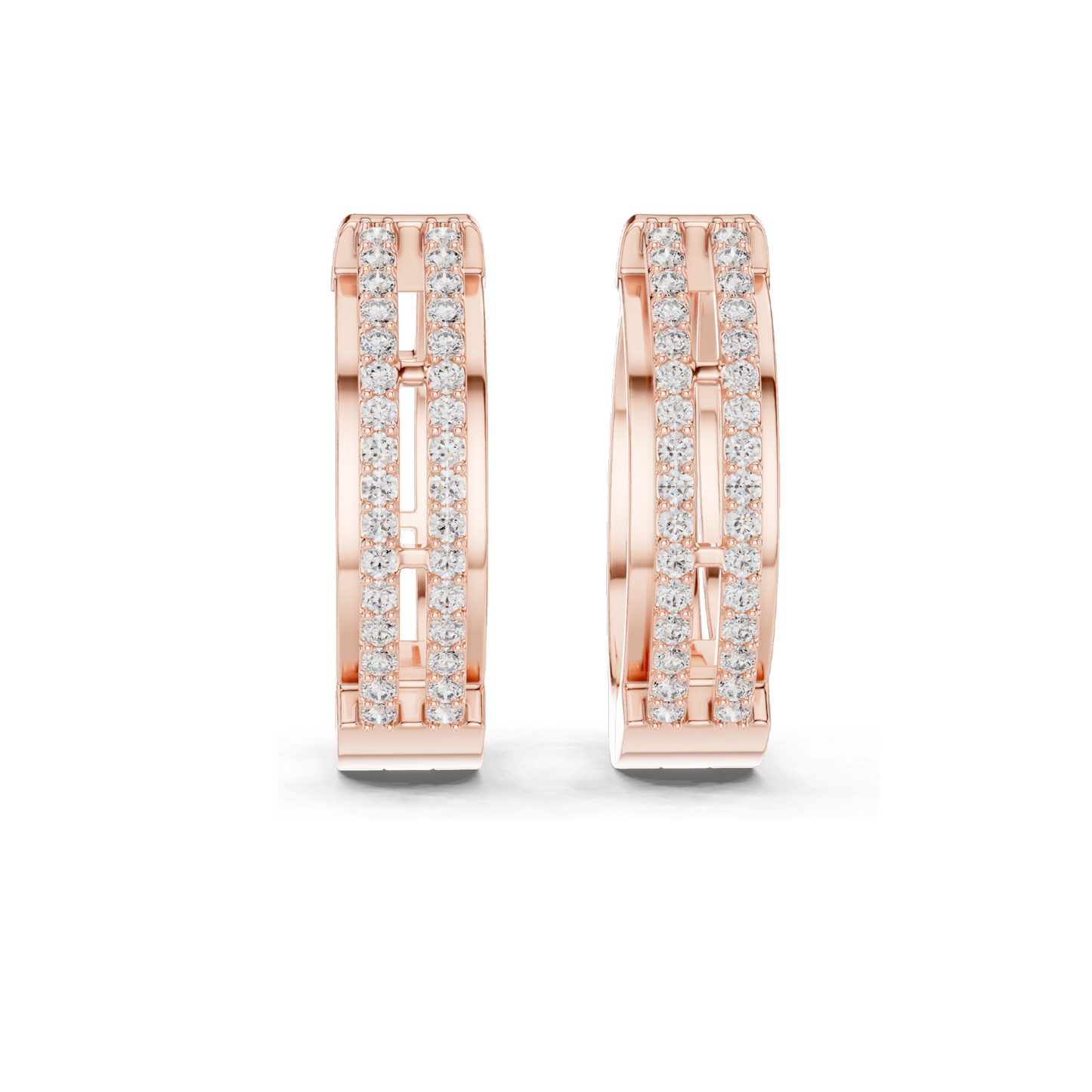 0.512 CT Lab Diamond Hoop Earrings | Round Brilliant Cut | 18KT, 14KT, 10KT Gold & 925 Silver | Rose, Yellow, White Gold | Luxury Fine Jewelry