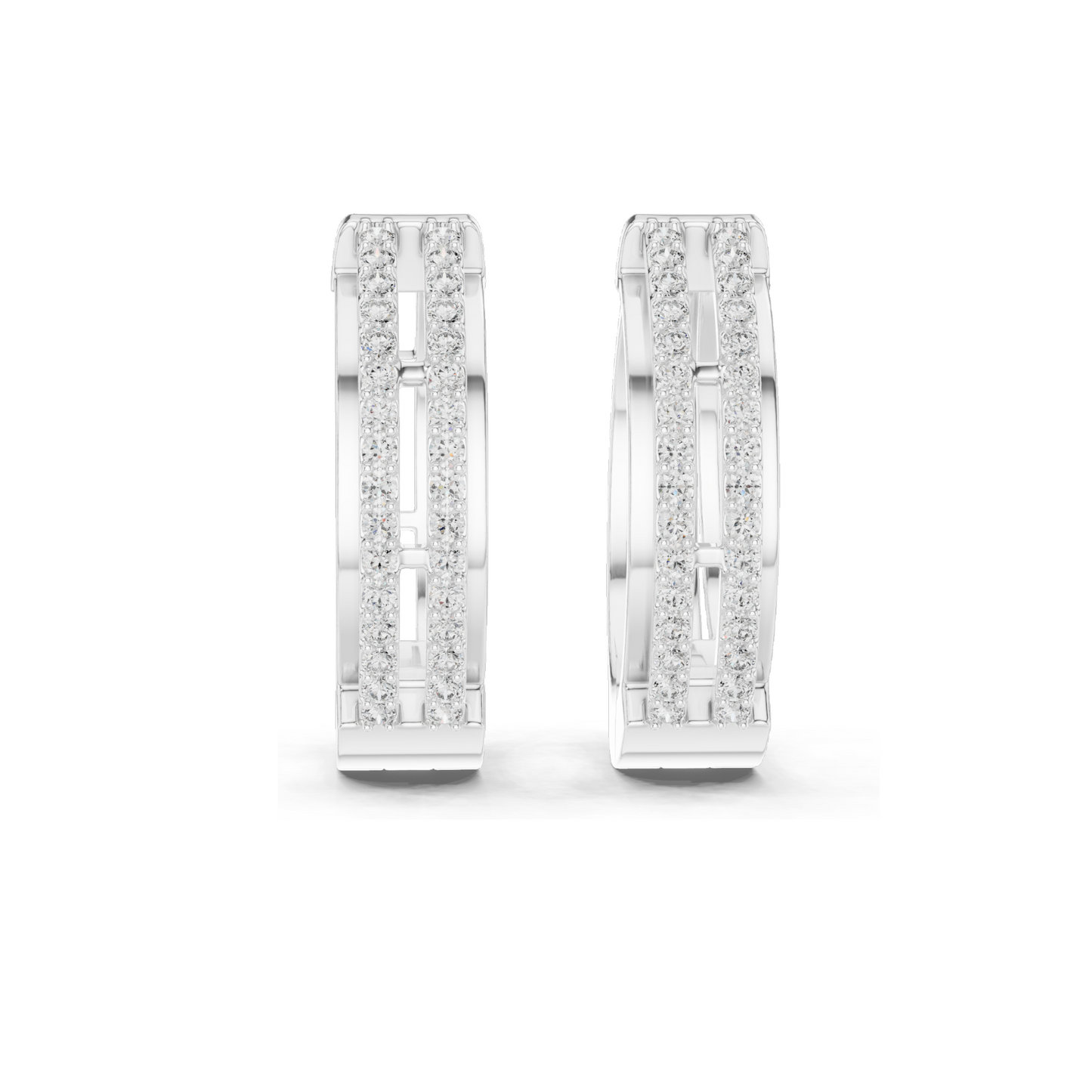0.512 CT Lab Diamond Hoop Earrings | Round Brilliant Cut | 18KT, 14KT, 10KT Gold & 925 Silver | Rose, Yellow, White Gold | Luxury Fine Jewelry