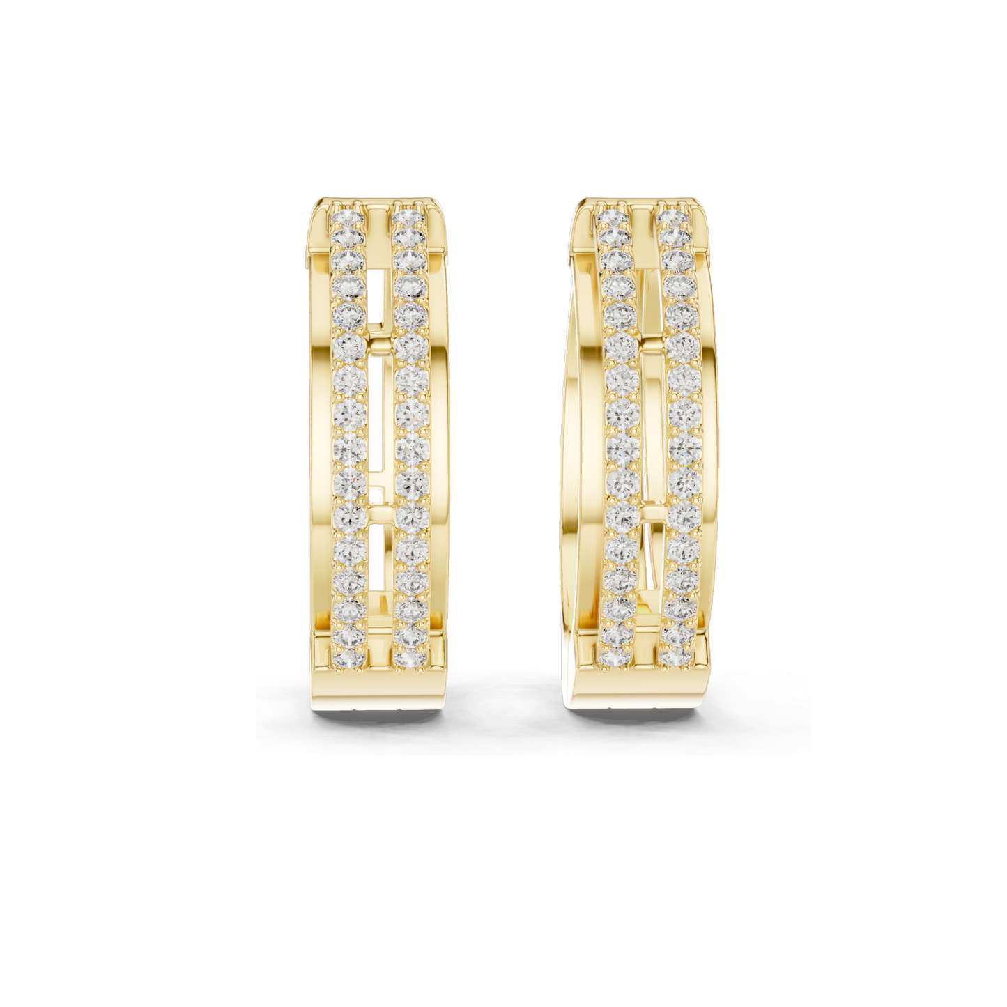 0.512 CT Lab Diamond Hoop Earrings | Round Brilliant Cut | 18KT, 14KT, 10KT Gold & 925 Silver | Rose, Yellow, White Gold | Luxury Fine Jewelry
