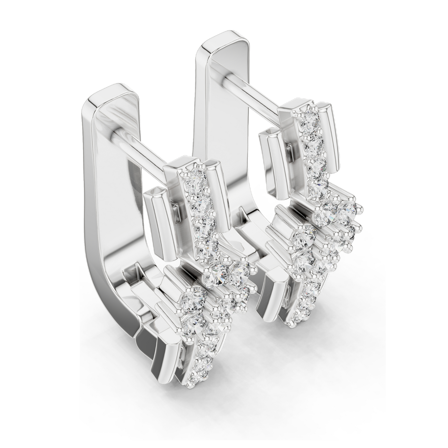 0.296 CT Lab Diamond Snowflake Earrings | Round Brilliant Cut | 10KT, 14KT, 18KT Gold & 925 Silver | Rose, Yellow, White Gold | Luxury Fine Jewelry