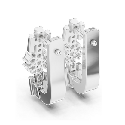 0.296 CT Lab Diamond Snowflake Earrings | Round Brilliant Cut | 10KT, 14KT, 18KT Gold & 925 Silver | Rose, Yellow, White Gold | Luxury Fine Jewelry