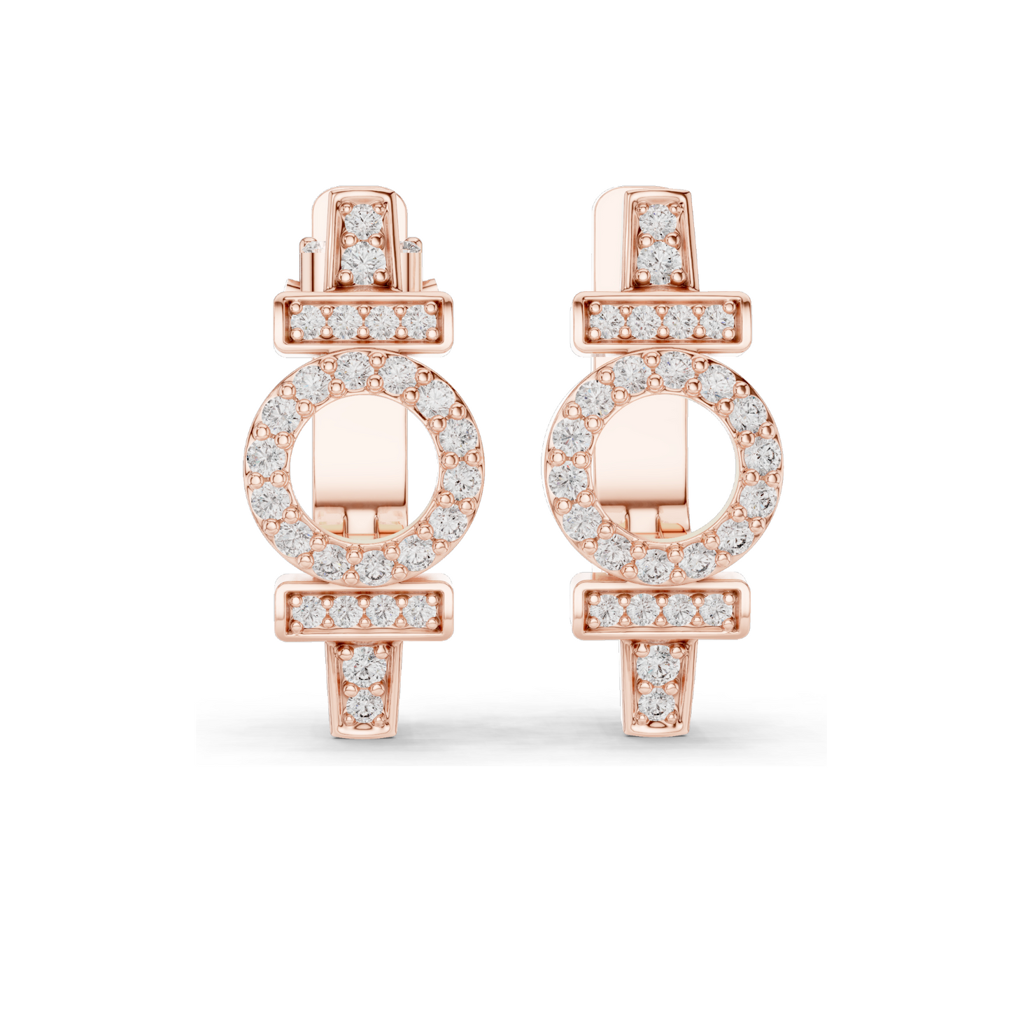 0.448 CT Lab Diamond Female Symbol Earrings | Round Brilliant Cut | 10KT, 14KT, 18KT Gold & 925 Silver with Moissanite | Rose, Yellow, White Gold | Empowerment Jewelry