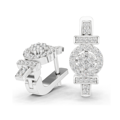 0.448 CT Lab Diamond Female Symbol Earrings | Round Brilliant Cut | 10KT, 14KT, 18KT Gold & 925 Silver with Moissanite | Rose, Yellow, White Gold | Empowerment Jewelry