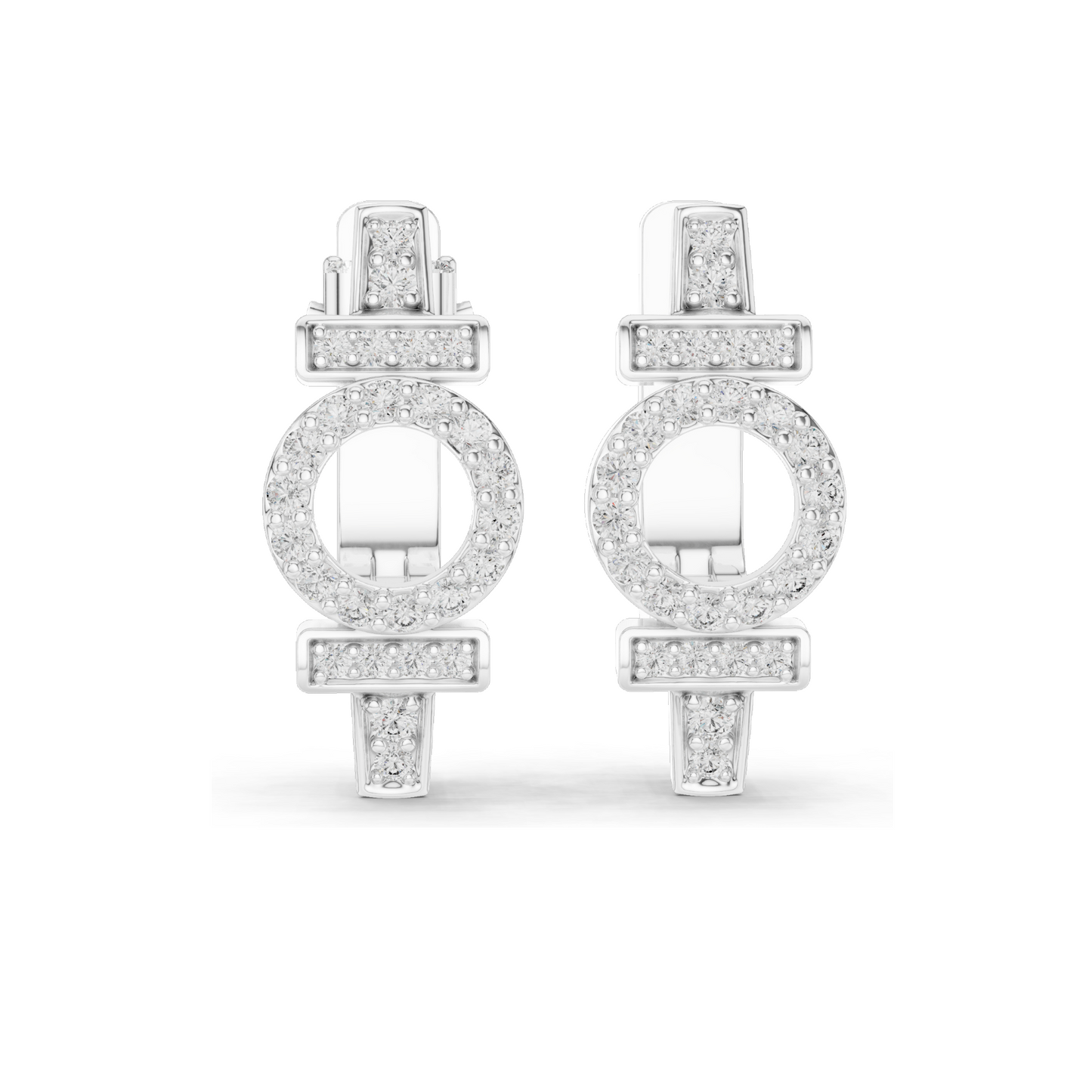 0.448 CT Lab Diamond Female Symbol Earrings | Round Brilliant Cut | 10KT, 14KT, 18KT Gold & 925 Silver with Moissanite | Rose, Yellow, White Gold | Empowerment Jewelry