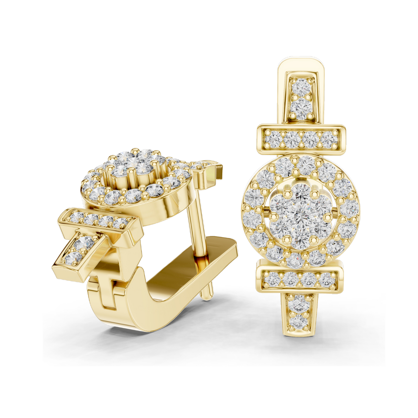 0.448 CT Lab Diamond Female Symbol Earrings | Round Brilliant Cut | 10KT, 14KT, 18KT Gold & 925 Silver with Moissanite | Rose, Yellow, White Gold | Empowerment Jewelry