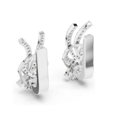 0.512 CT Lab Grown Diamond Crossover Earrings | Round Brilliant Cut | 18KT, 14KT, 10KT Gold & 925 Silver with Moissanite | White, Yellow, Rose Gold Options
