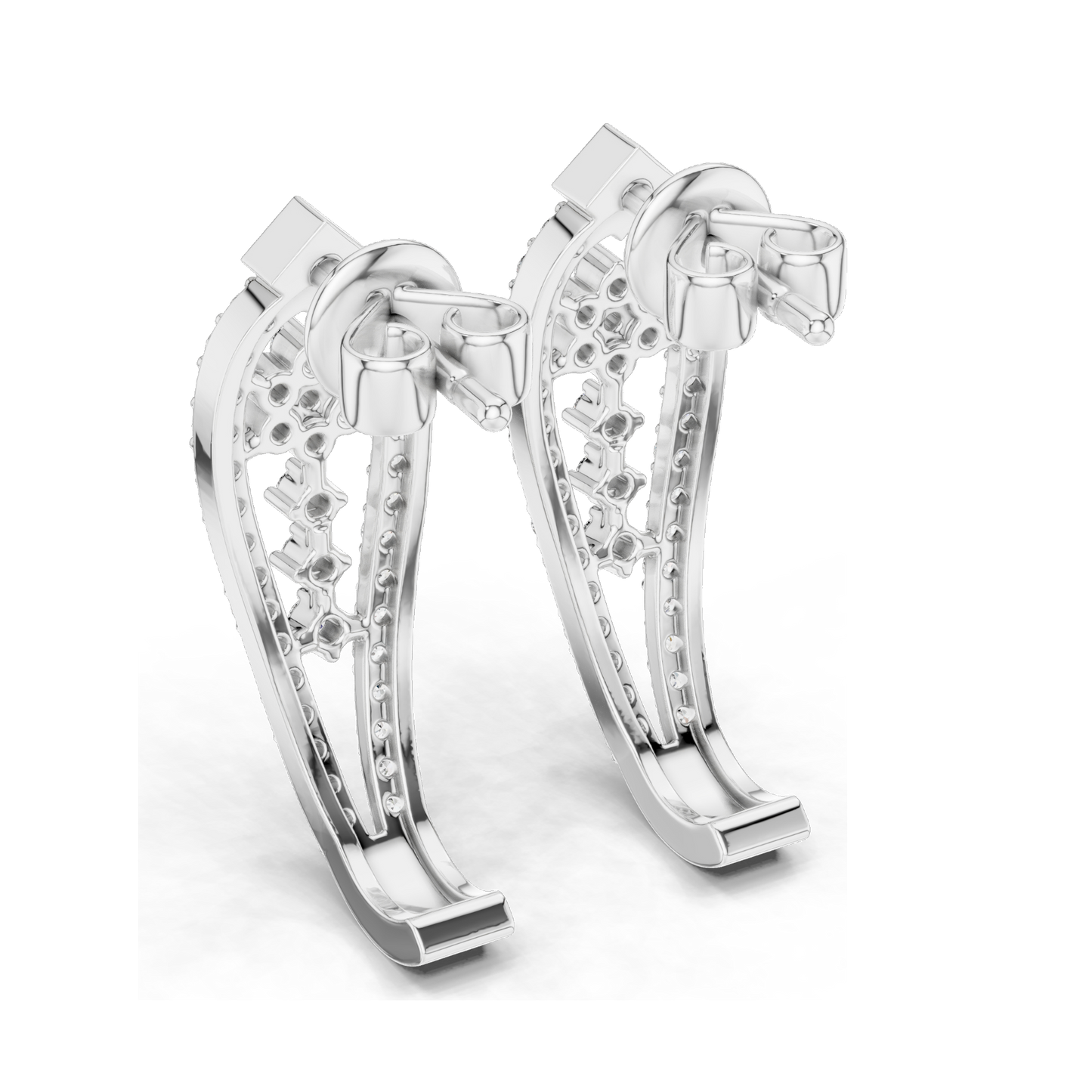 0.55 CT Lab-Created Diamond Earrings | VVS-VS-EF CVD Diamonds | 18KT, 14KT, 10KT Gold & 925 Silver | Moissanite Option | Rose, Yellow, White Gold