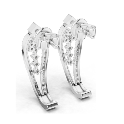 0.55 CT Lab-Created Diamond Earrings | VVS-VS-EF CVD Diamonds | 18KT, 14KT, 10KT Gold & 925 Silver | Moissanite Option | Rose, Yellow, White Gold