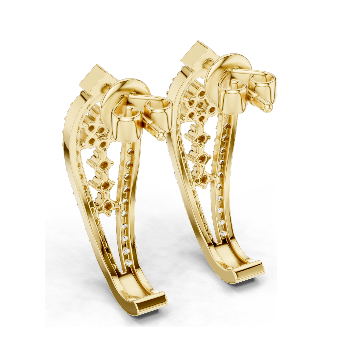 0.55 CT Lab-Created Diamond Earrings | VVS-VS-EF CVD Diamonds | 18KT, 14KT, 10KT Gold & 925 Silver | Moissanite Option | Rose, Yellow, White Gold