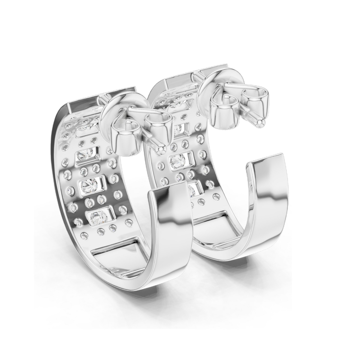 0.608 CT Lab Diamond Earring | Round Brilliant Cut VVS–VS EF CVD | 18KT, 14KT, 10KT Gold & 925 Silver with Moissanite | Rose, Yellow, White Gold