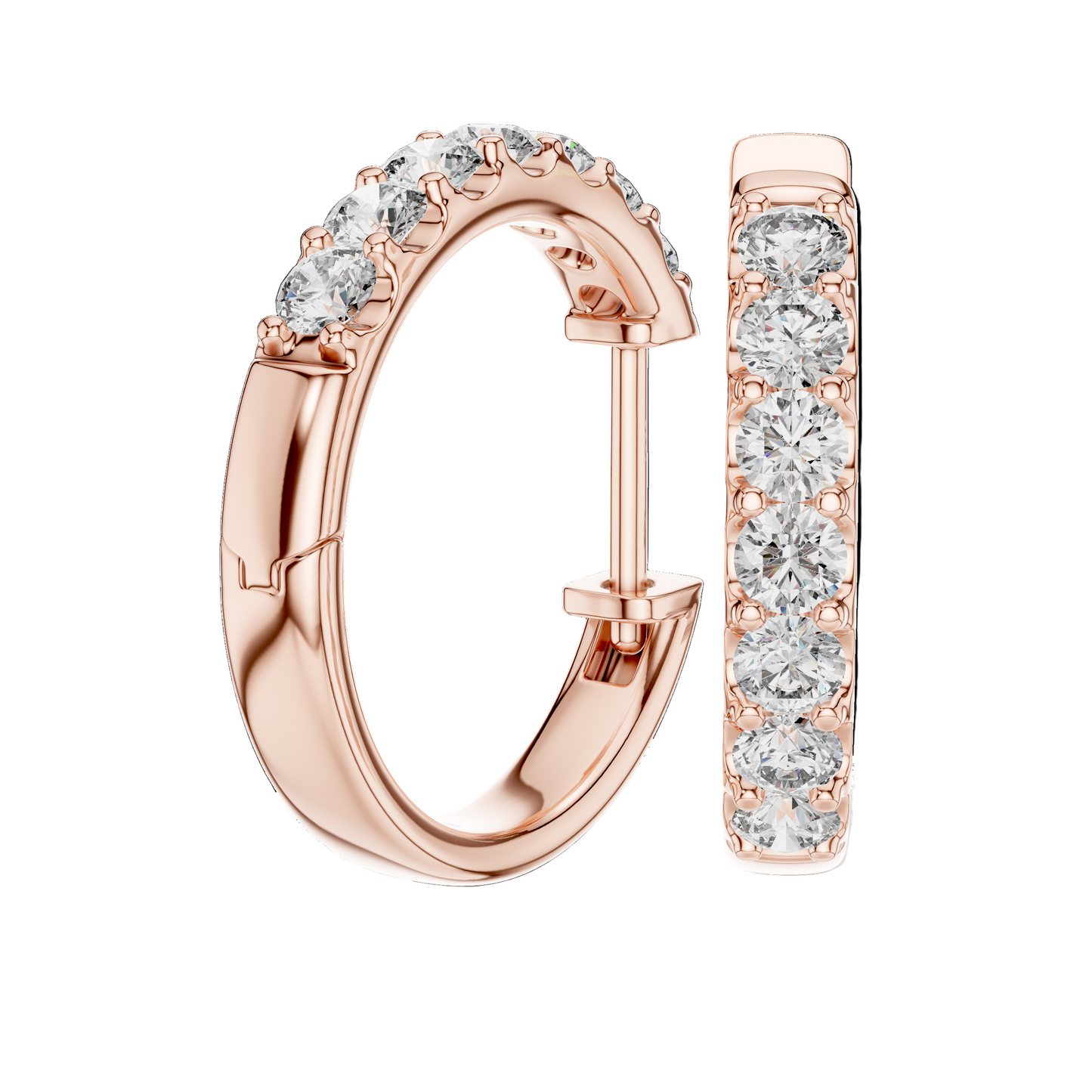 0.7 CT Lab Diamond & Moissanite Earrings | VVS-VS EF Clarity | 18KT, 14KT, 10KT Gold & 925 Silver | Rose, Yellow, White Gold Options