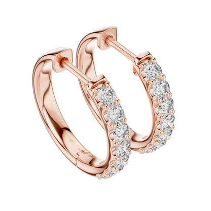 0.7 CT Lab Diamond & Moissanite Earrings | VVS-VS EF Clarity | 18KT, 14KT, 10KT Gold & 925 Silver | Rose, Yellow, White Gold Options