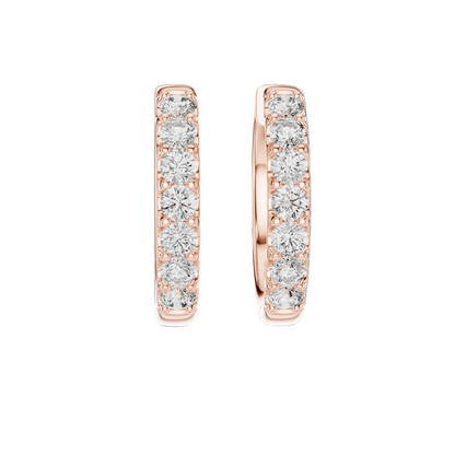 0.7 CT Lab Diamond & Moissanite Earrings | VVS-VS EF Clarity | 18KT, 14KT, 10KT Gold & 925 Silver | Rose, Yellow, White Gold Options