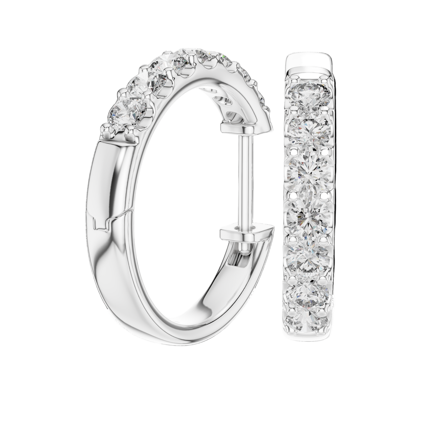 0.7 CT Lab Diamond & Moissanite Earrings | VVS-VS EF Clarity | 18KT, 14KT, 10KT Gold & 925 Silver | Rose, Yellow, White Gold Options