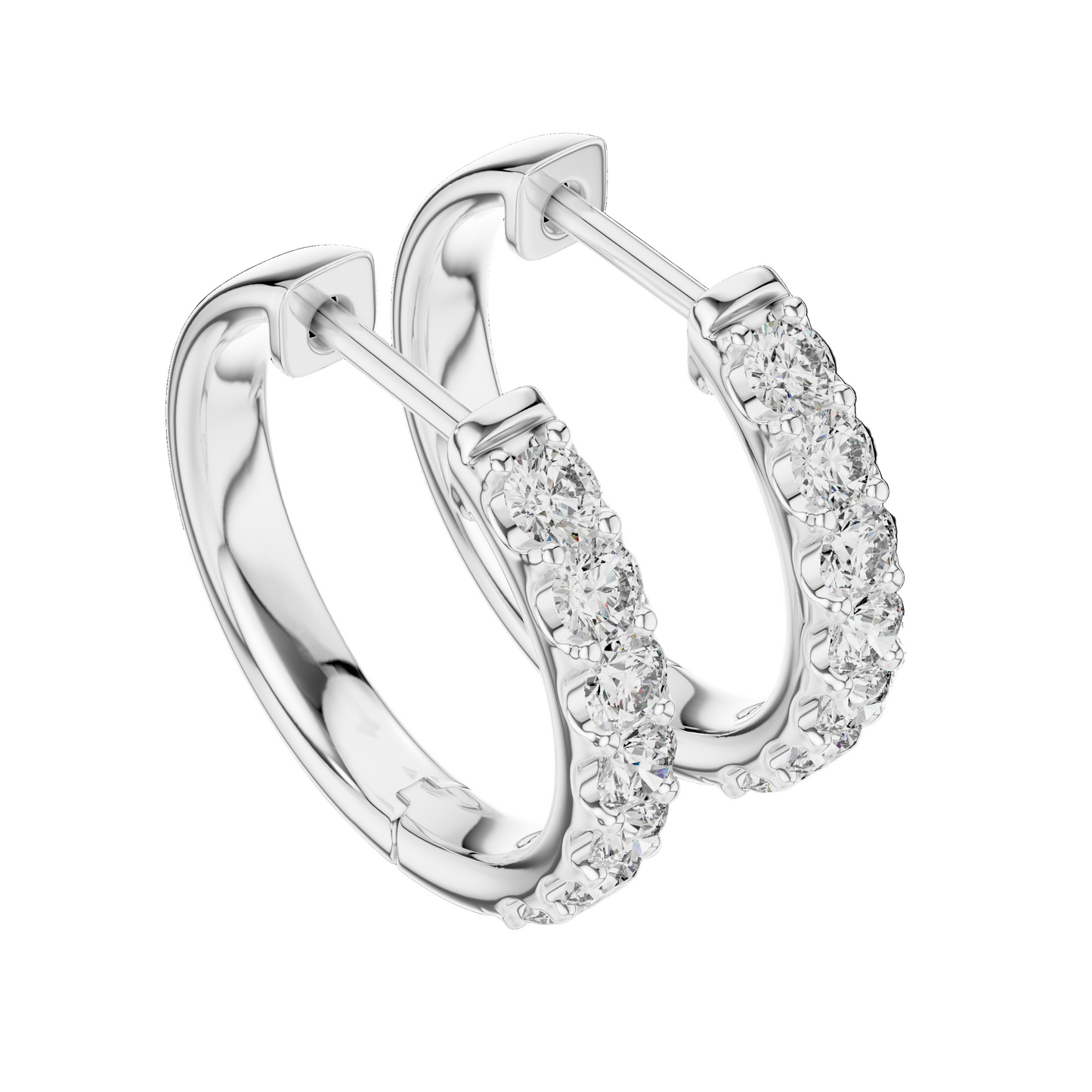 0.7 CT Lab Diamond & Moissanite Earrings | VVS-VS EF Clarity | 18KT, 14KT, 10KT Gold & 925 Silver | Rose, Yellow, White Gold Options