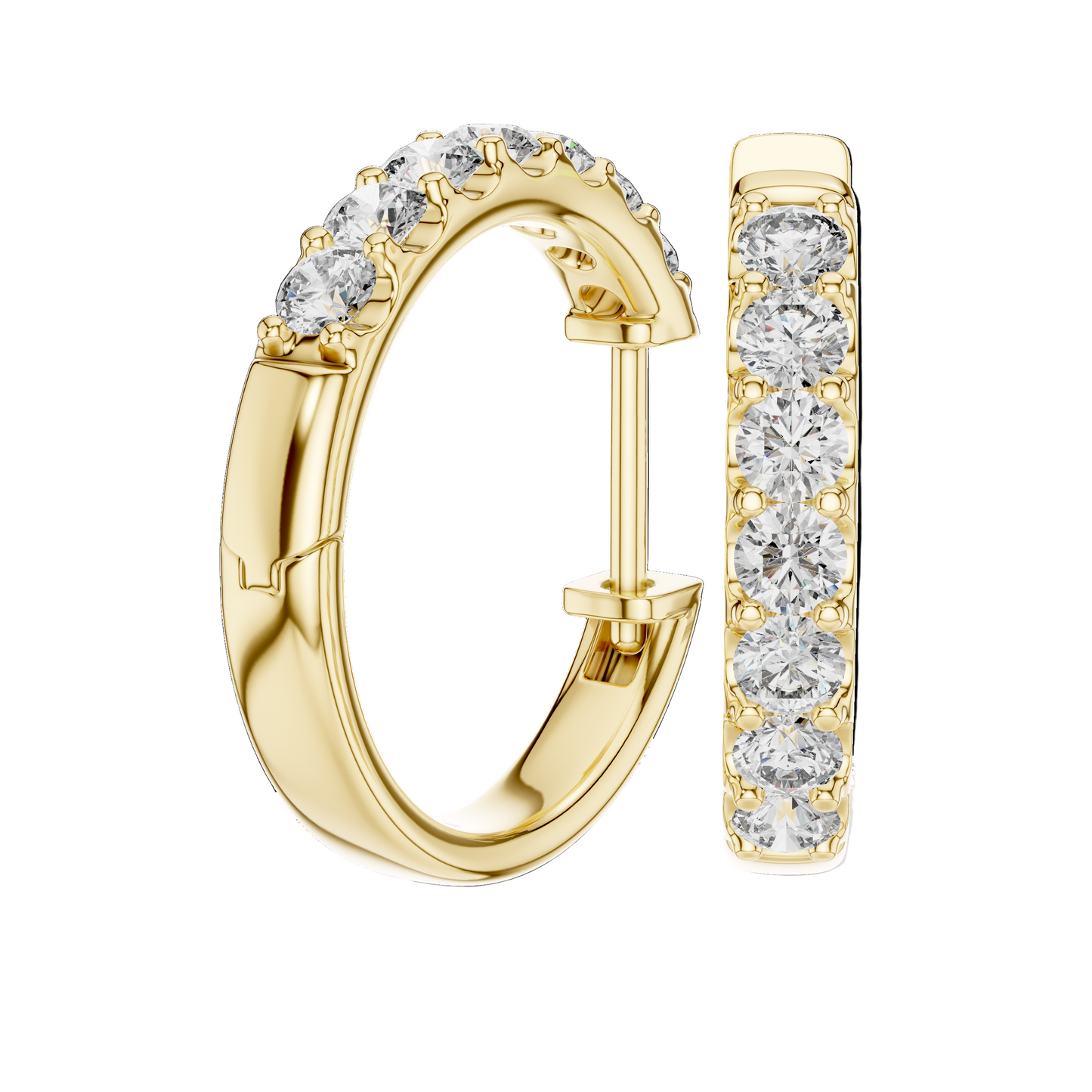 0.7 CT Lab Diamond & Moissanite Earrings | VVS-VS EF Clarity | 18KT, 14KT, 10KT Gold & 925 Silver | Rose, Yellow, White Gold Options