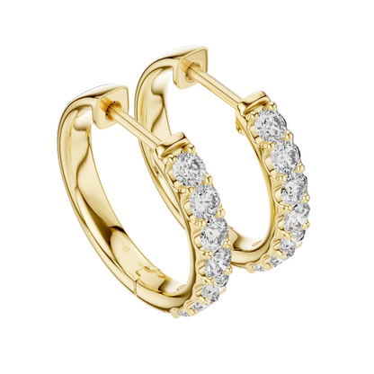 0.7 CT Lab Diamond & Moissanite Earrings | VVS-VS EF Clarity | 18KT, 14KT, 10KT Gold & 925 Silver | Rose, Yellow, White Gold Options