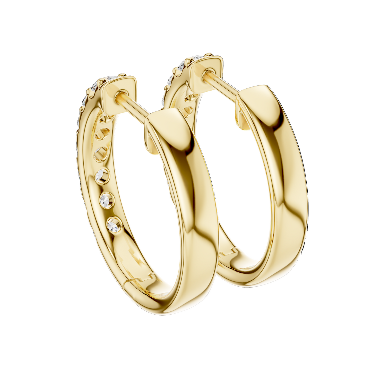 0.7 CT Lab Diamond & Moissanite Earrings | VVS-VS EF Clarity | 18KT, 14KT, 10KT Gold & 925 Silver | Rose, Yellow, White Gold Options