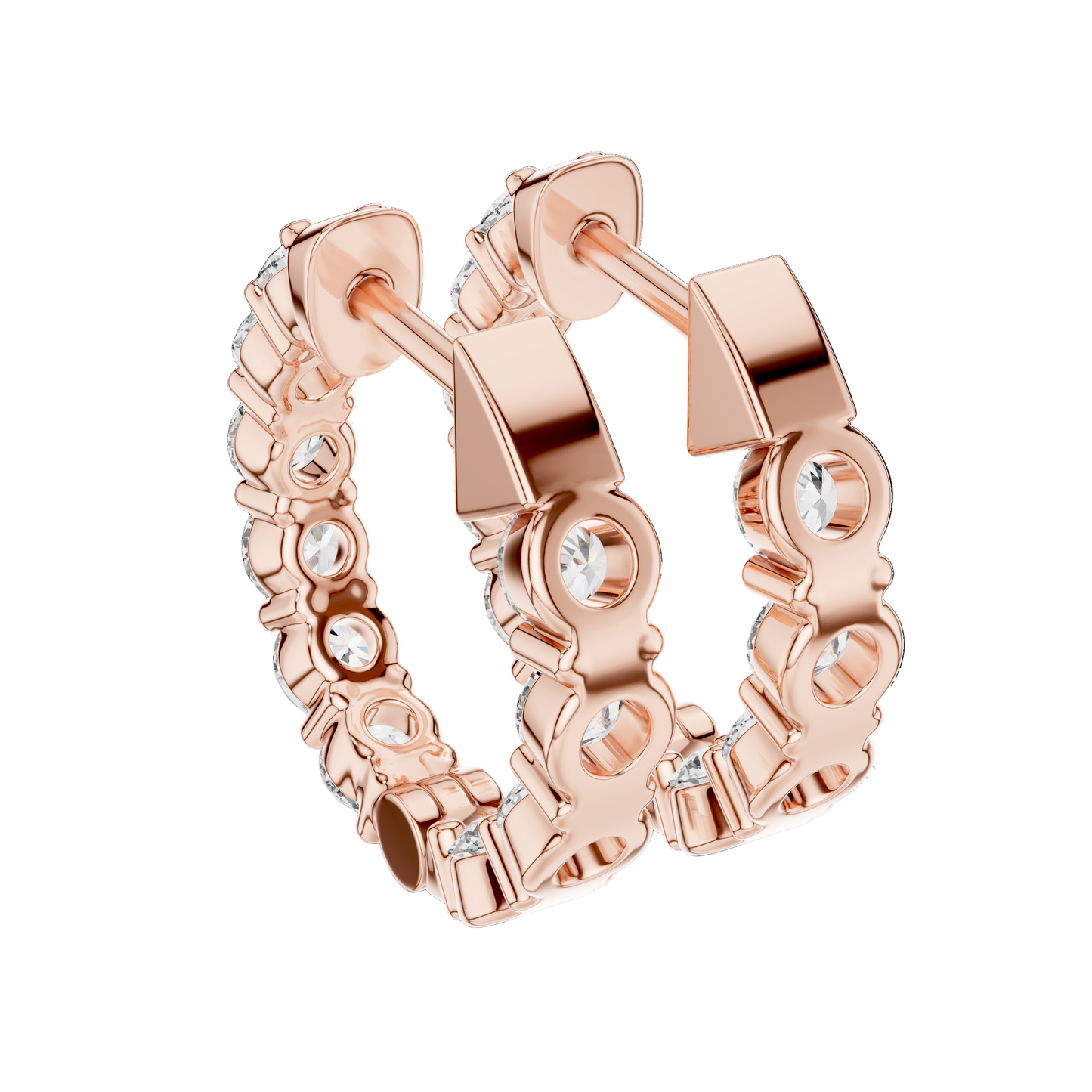 1.6 CT Lab Diamond Hoop Earrings for Women | VVS-VS EF Clarity | 18KT, 14KT, 10KT Gold & 925 Silver | Moissanite & Multiple Gold Options
