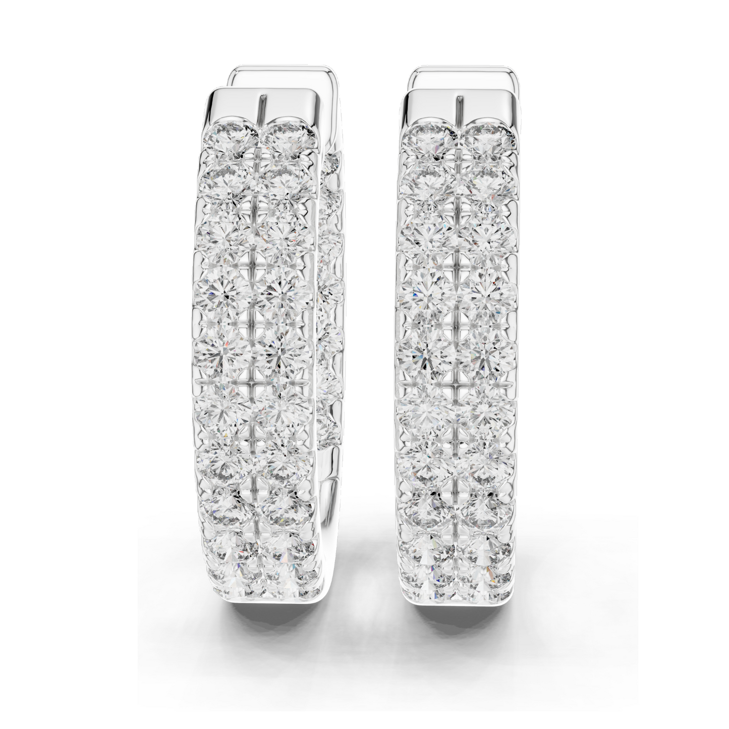 0.72 CT Lab Diamond Hoop Earrings | VVS-VS Clarity, EF Color | 18KT, 14KT, 10KT Gold & 925 Silver | Rose, Yellow, White Gold | Luxury Fine Jewelry