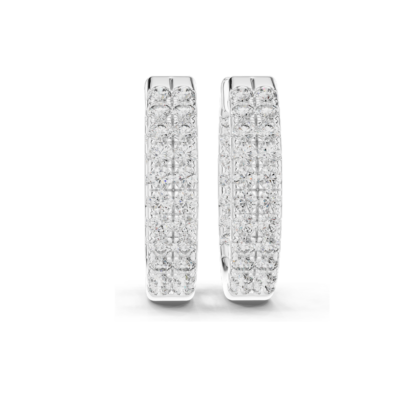 0.72 CT Lab Diamond Hoop Earrings | VVS-VS Clarity, EF Color | 18KT, 14KT, 10KT Gold & 925 Silver | Rose, Yellow, White Gold | Luxury Fine Jewelry