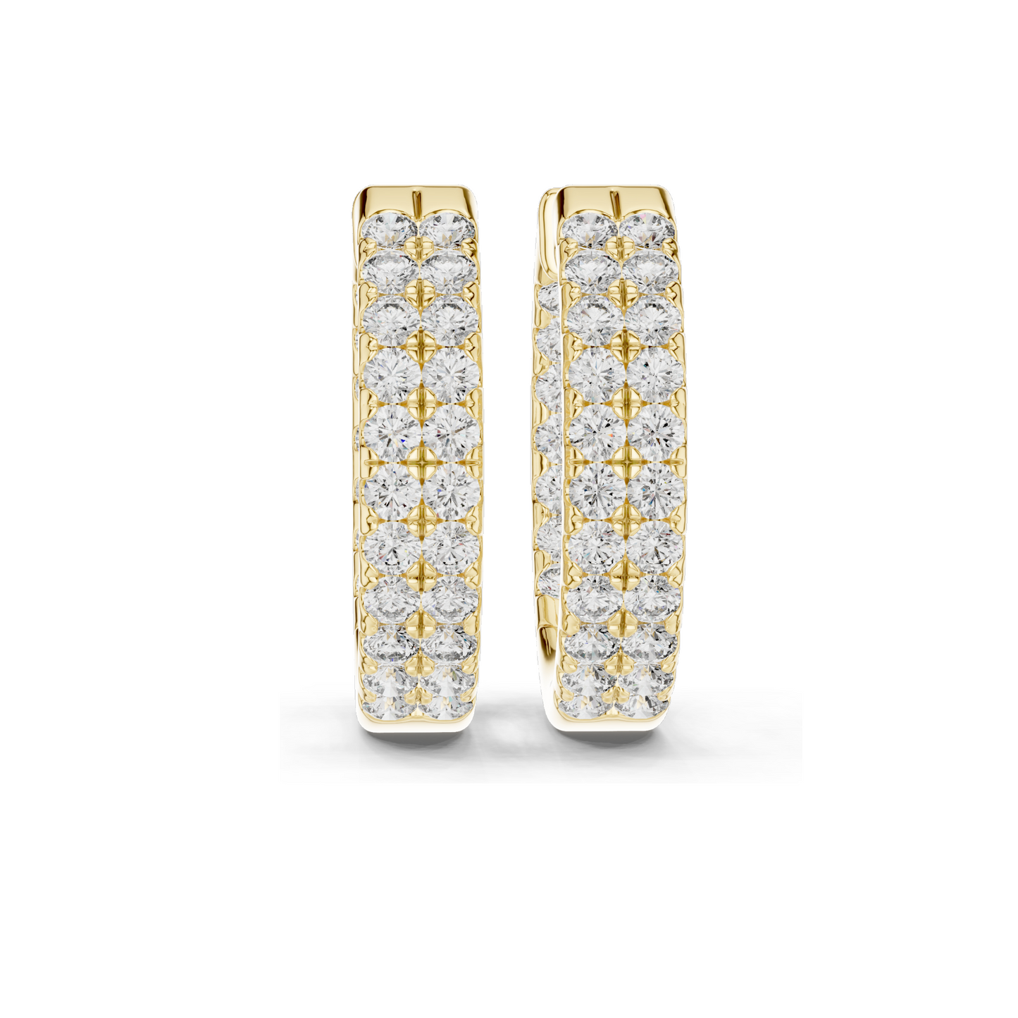 0.72 CT Lab Diamond Hoop Earrings | VVS-VS Clarity, EF Color | 18KT, 14KT, 10KT Gold & 925 Silver | Rose, Yellow, White Gold | Luxury Fine Jewelry