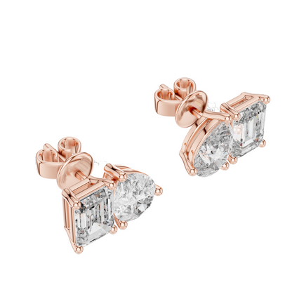 3.6 CT Lab-Grown Diamond Earrings for Women | VVS-VS EF Clarity | 18KT, 14KT, 10KT Gold & 925 Silver | Rose, Yellow, White Gold & Moissanite Options