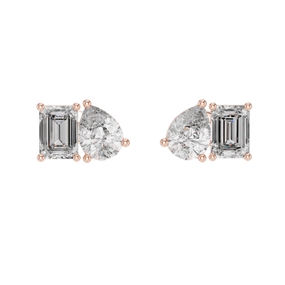 3.6 CT Lab-Grown Diamond Earrings for Women | VVS-VS EF Clarity | 18KT, 14KT, 10KT Gold & 925 Silver | Rose, Yellow, White Gold & Moissanite Options