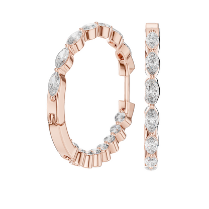 0.651 CT Lab Diamond Earrings for Women | VVS-VS EF Clarity | 18KT, 14KT, 10KT Gold & 925 Silver | Moissanite Option in Rose, Yellow, White Gold
