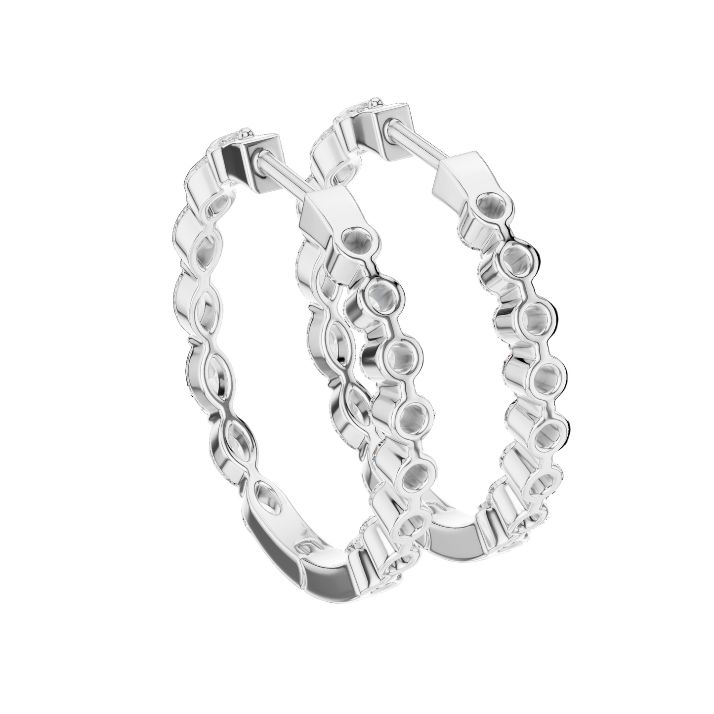 0.651 CT Lab Diamond Earrings for Women | VVS-VS EF Clarity | 18KT, 14KT, 10KT Gold & 925 Silver | Moissanite Option in Rose, Yellow, White Gold