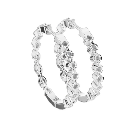 0.651 CT Lab Diamond Earrings for Women | VVS-VS EF Clarity | 18KT, 14KT, 10KT Gold & 925 Silver | Moissanite Option in Rose, Yellow, White Gold